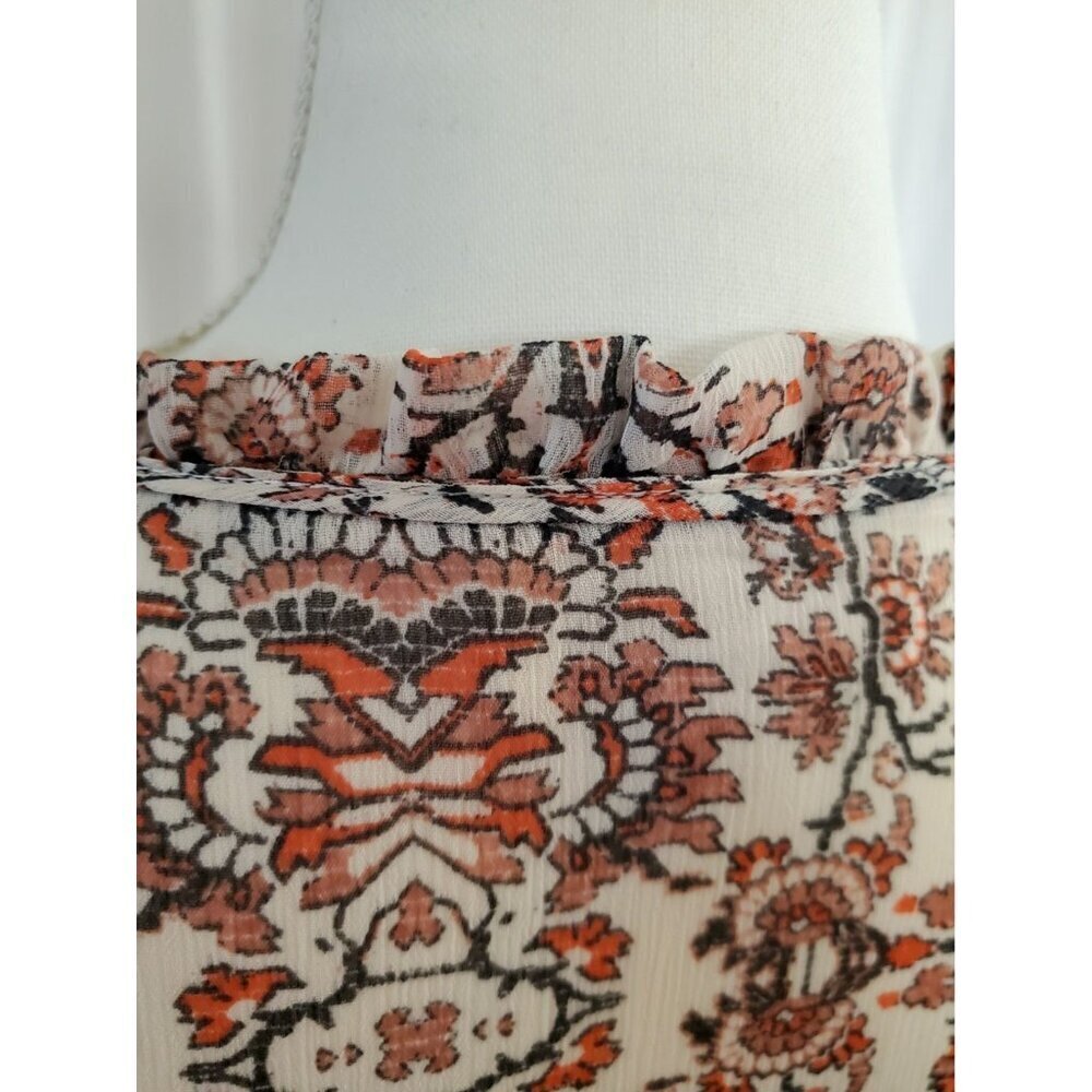 Gibson Latimer Shift Dress Boho Fall Medium Floral Hippie Cowgirl Bell Sleeves - Picture 6 of 16